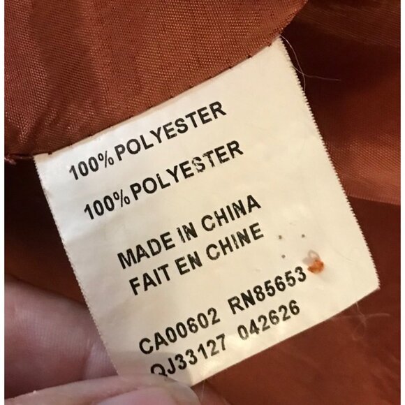 Index Petite Womens Orange Zip-Up Jacket 100% Polyester Size 14P Fall Suede Like - Picture 9 of 12